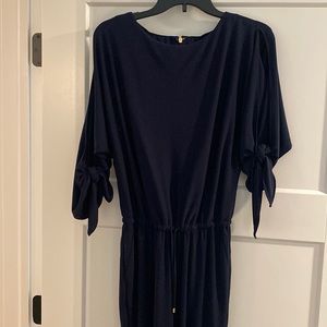 Ralph Lauren size small navy blue formal jumpsuit with drawstring tie in middle